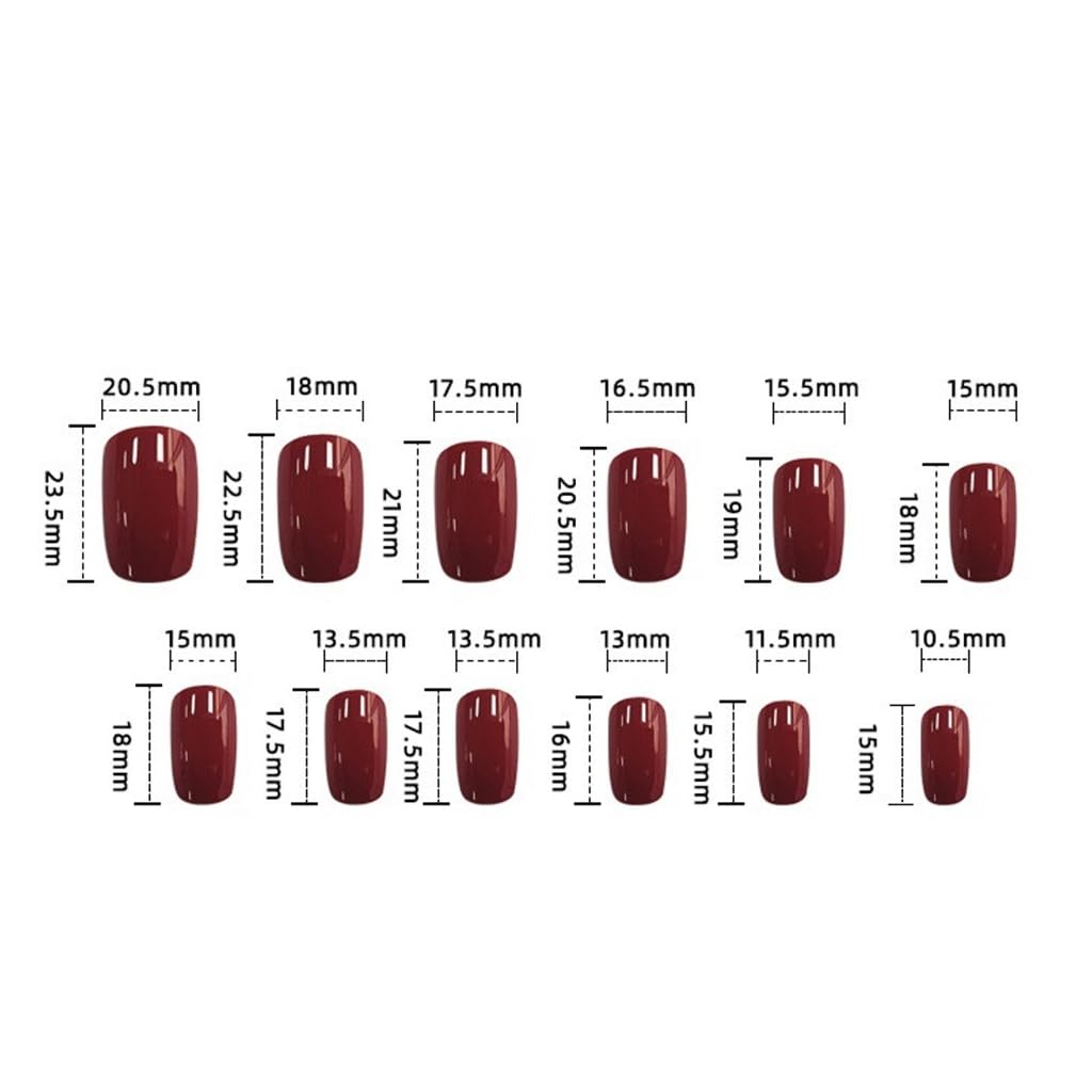 24Pcs French Tip Square Nails Tips Designs Fake Nails Artificial Acrylic Nails Full Covers False Nails