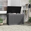 GULAIMOAO Outdoor Storage Lockable Deck Box for Patio (45 Gallon, Black)