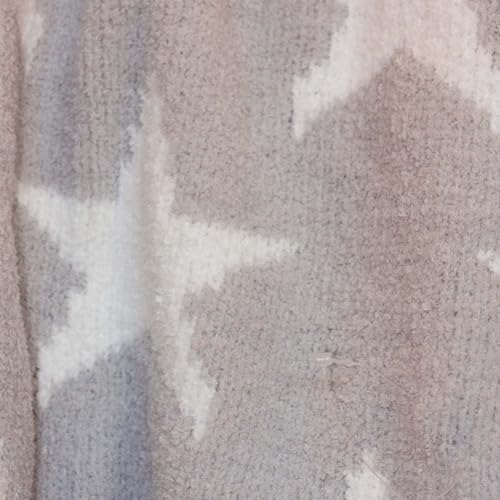Image of Chenille Baby Blanket - Soft & Plush, Toddler & Baby Blankets, 40x30 Inches (Grey Stars)