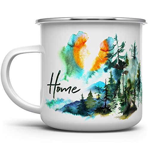 Taza de Camping Loftipop 12oz Esmalte Acero Inoxidable miniatura 1
