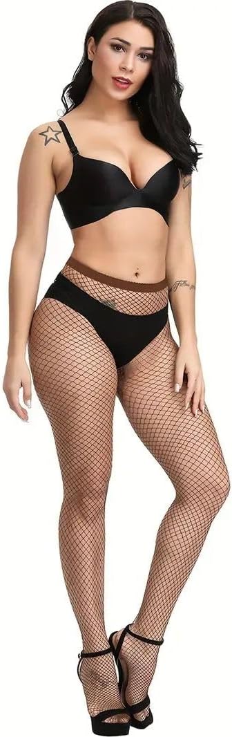 Boolavard Fishnet Stockings, High Waist Tights for Women, Fish Net Tights Ladies Plus Size One Size Fit All