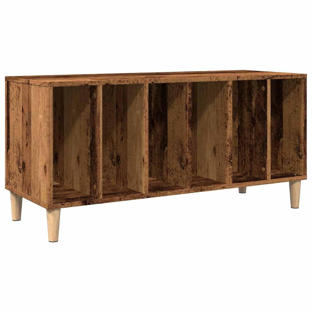 vidaXL Record Cabinet, Record Player Stand with Slots, Sideboard for Living Room Office, Side Cabinet, Modern Style, Old Wood Engineered Wood — image 1