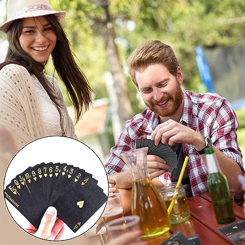 Wasserdichte Pokerkarten aus Kunststoff - Schwarzer Diamant Design - 1 Deck Spielkarten – Bild 7