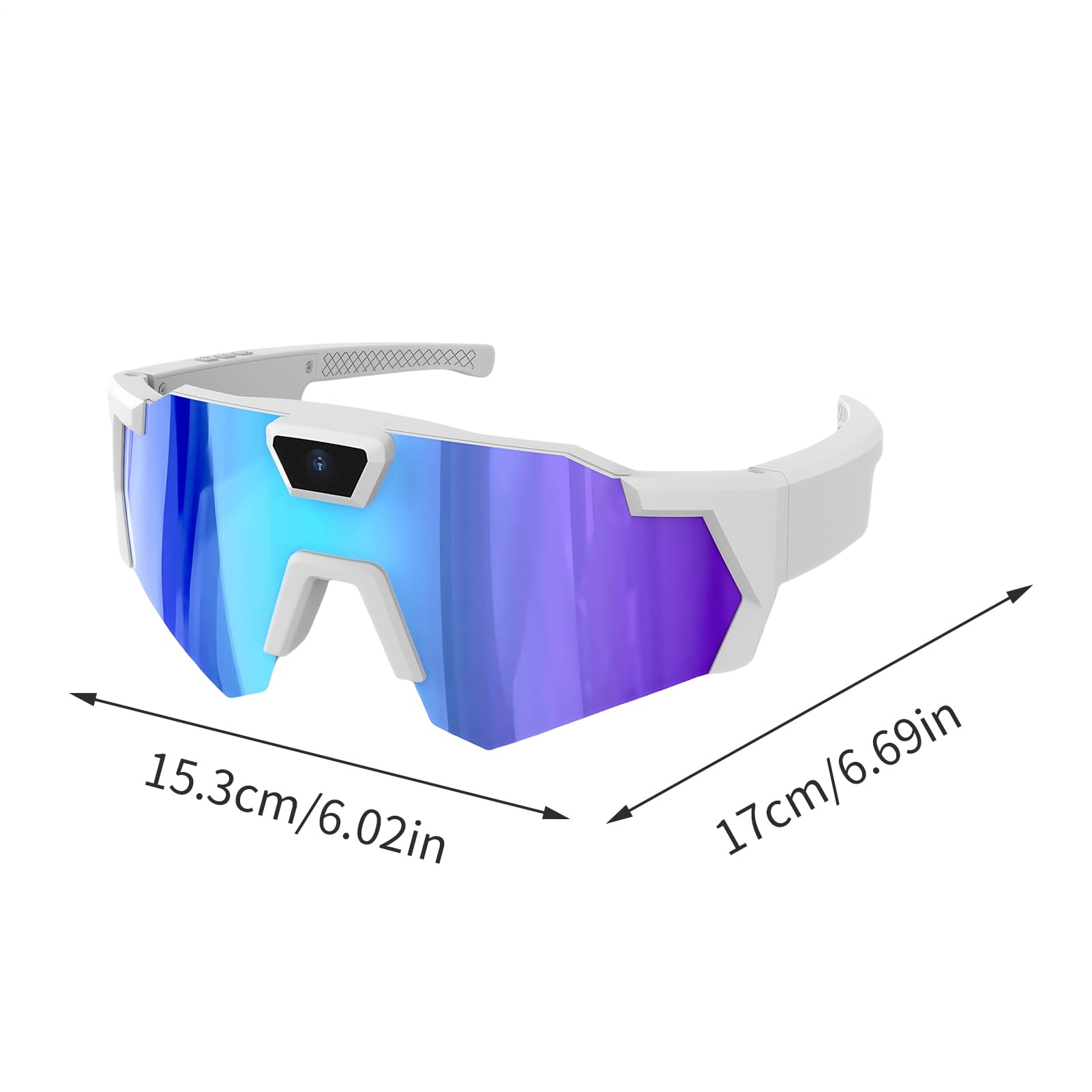 Okulary z kamerą – urządzenie nagrywające 4K do sportów na świeżym powietrzu | okulary przeciwsłoneczne do nagrywania wideo - dla biegaczy, narciarzy, snowboardzistów, wędrówek, motocyklistów