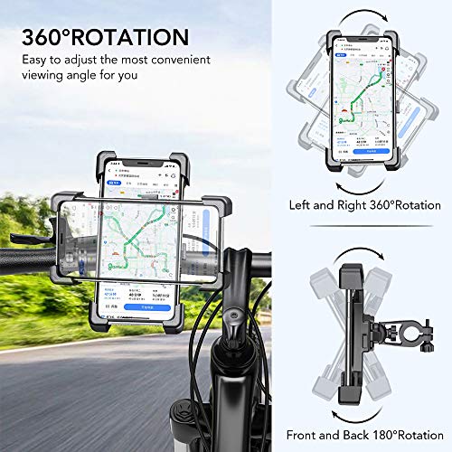 Leeofty Suporte de telefone para bicicleta leve ABS Suporte ajustável para telefone móvel