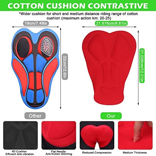 Zacro Cycling Shorts Women Padded - Cycle Shorts with Zip Pocket, Bicycle Shorts 4D Gel Padded Cycling Shorts Ladies, Quick Dry Breathable, Anti-Slip Design, Absorbent