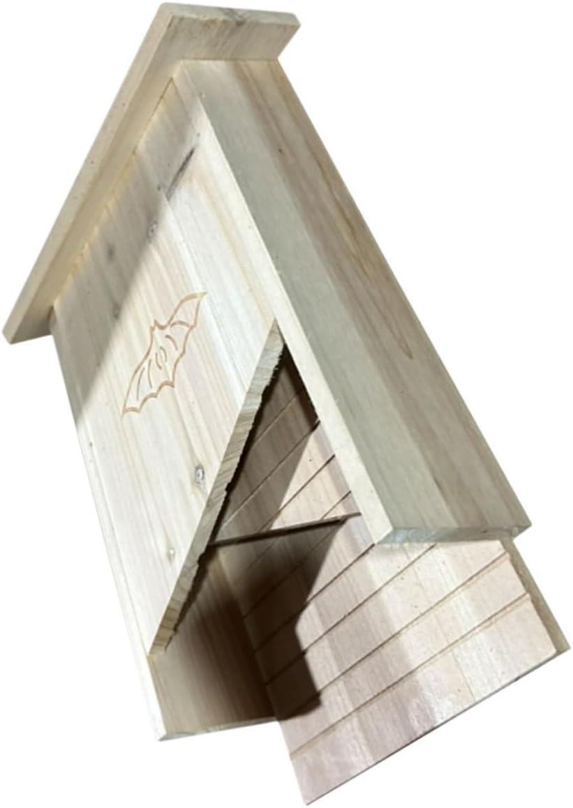 Outdoor Bat House Easy to Install Garden Bat Shelter for Backyard Use for Courtyard Rustic Design