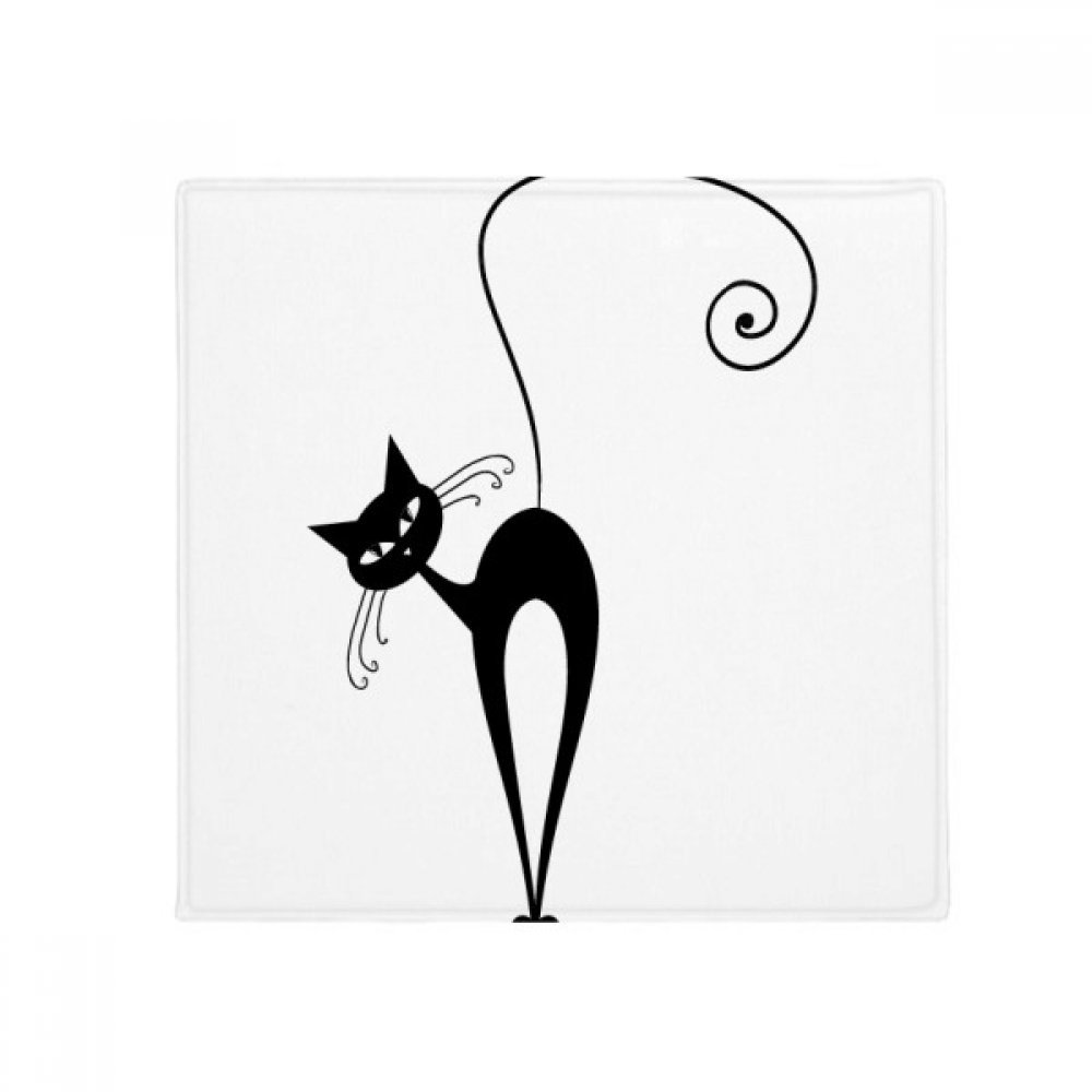 Tapis de sol chat noir Halloween 80cm anti-slip multicolore pour maison et cuisine