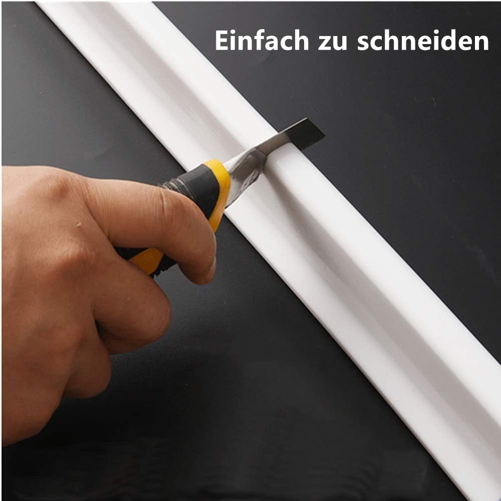 ALITAIYI Bathroom Water Barrier Silicone Strips Shower Wall Seal, Flexible Silicone Shower Cubicle Seals - Image 4