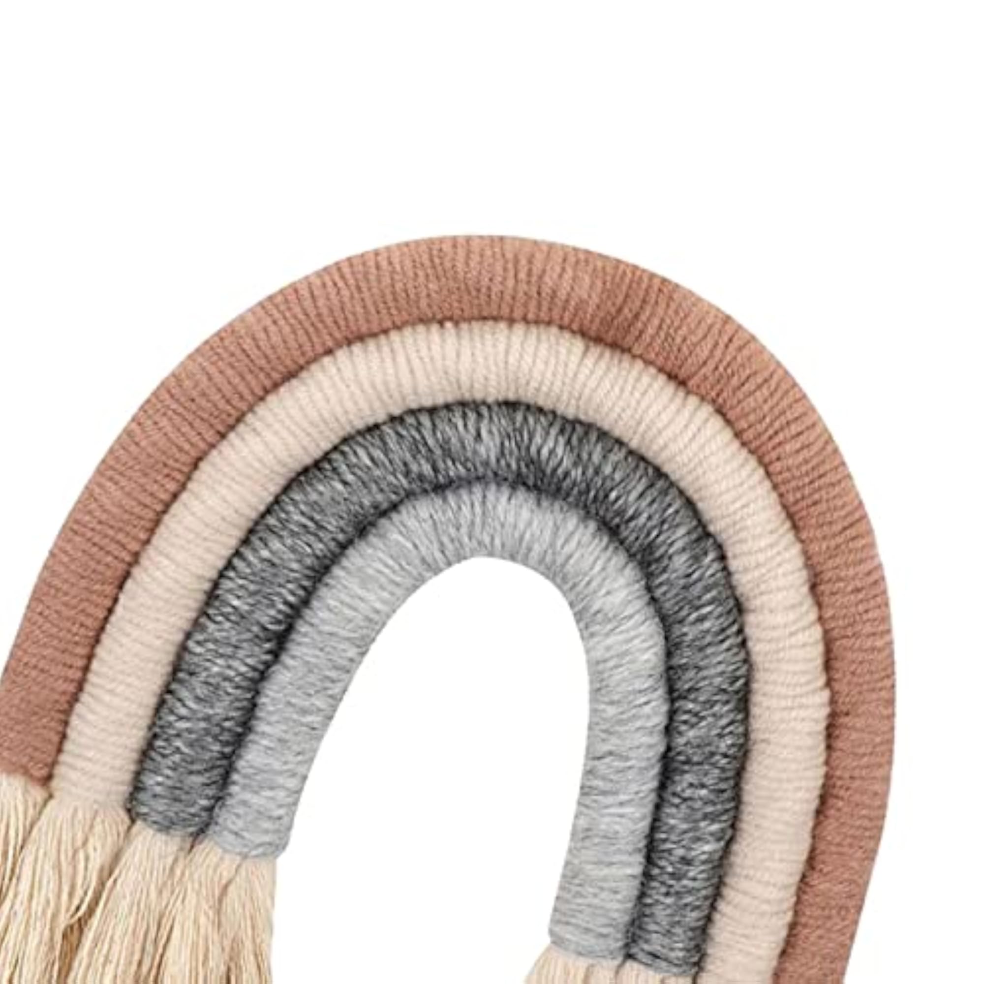 Macrame Rainbow Hanging Tapestry for Baby Room