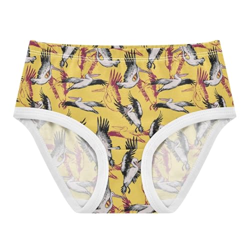 Girls' Underwear Yellow Crane Cotton Stretch Comfort Toddler Panties - Main Image