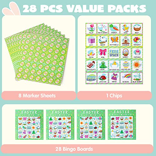 JOYIN-28-Players-Easter-Bingo-Cards-5×5-for-Easter-Party-Goodies-Games-Kids-School-Classroom-Gift-Indoor-Family-Activities-Basket-Filler-Stuffers JOYIN 28 Players Easter Bingo Cards 5×5 for Easter Party Goodies Games Kids School Classroom Gift Indoor Family Activities Basket Filler Stuffers