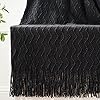 Amazon.com: BATTILO HOME Black Throw Blanket for Couch, Boho Black ...