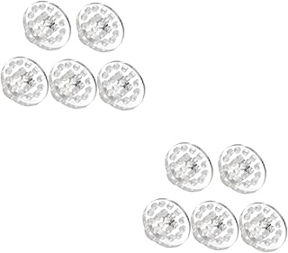 balacoo 10 PCS Coral Button Bracket Acrylic Aquarium Coral Holder Small frag Rack Acrylic Coral Rack Coral Holder Fish Tank Acrylic Coral Holder Coral Frag Reef frag Rack Decorations Round