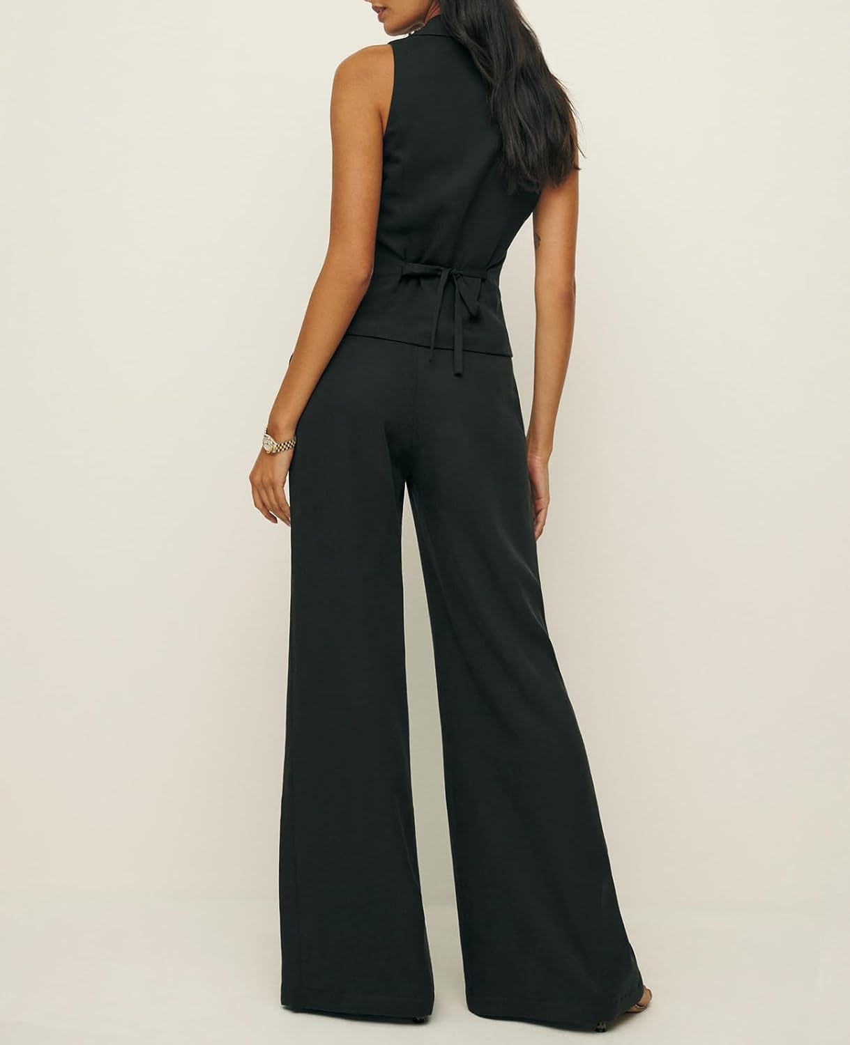 Cicy Bell Womens Vest Sets Summer 2 Piece Outfits Button Crop Blazer Vest and Wide Leg Pant Suits - Image 5