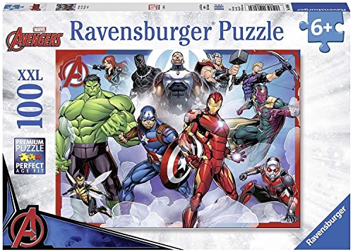 Ravensburger Avengers Puzzle 100 XXL-Teile Puzzle für 6 Jahre alte Kinder Marvel-Kollektion Lern- und Spaßspiele Geschenkideen
