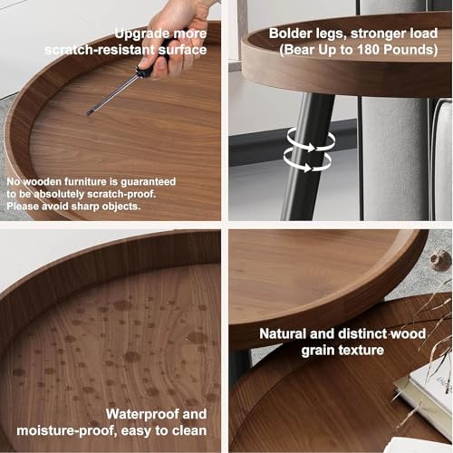 Petite table basse ronde pour petits espaces et rangement de salon