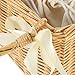Luxshiny Woven Willow Handbag 9X6X5 Inch Handcrafted Basket Purse for Flower Holder and Fruit Storage Lightweight Natural Decorative Tote for Home and Outdoor