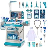 AuroTops Doctor Kit for Toddlers 3-5, 26 Pcs Doctor Play Set for Kids Ages 3-8,Role Play Toy Medical Cart...