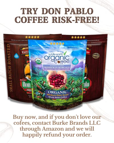 Subtle Earth Organic Coffee - Medium-Dark Roast - Whole Bean Coffee - 100% Arabica Beans - Low Acidity and Non-GMO - 2lb bag - Thumbnail 5