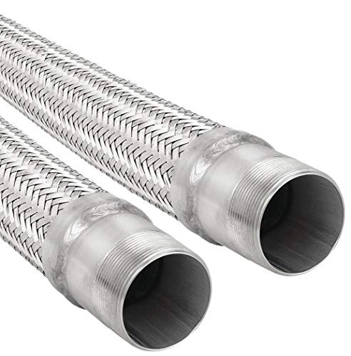 316 Stainless Steel, 9 in,Flexible Metal Hose Assembly, 1 1/2 in,20400003381