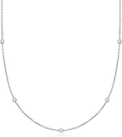 Ross-Simons 0.33ct t.w. Lab-Grown Diamond Station Necklace Sterling Silver - Ethical Everyday Sparkle