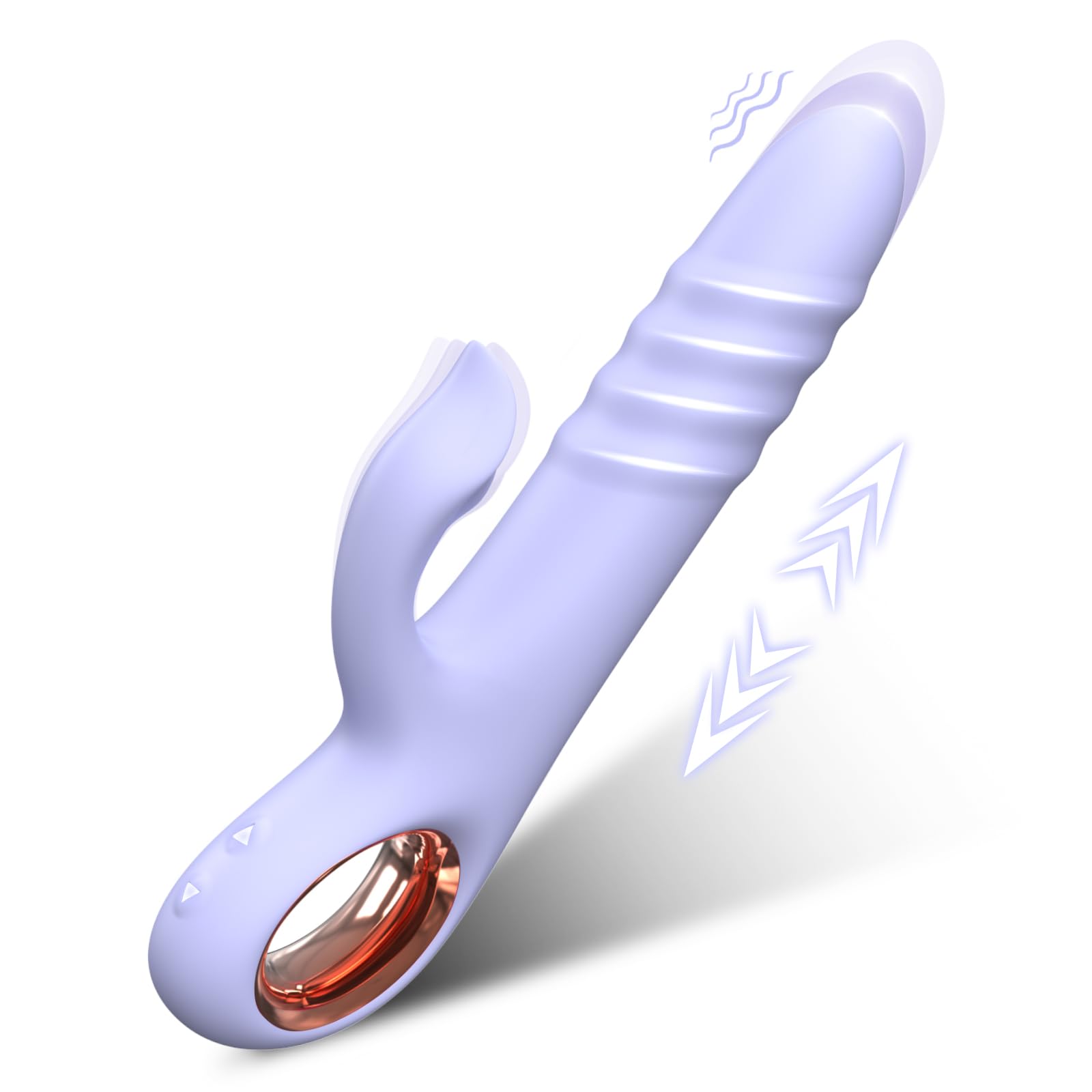 Dildo Thrusting Vibrator Sex Toy for Women - Dildos Vibrator G Spot Vibrator Clitoral Stimulator Dual Rabbit with 10 Powerful Vibration 10 Thrust Modes