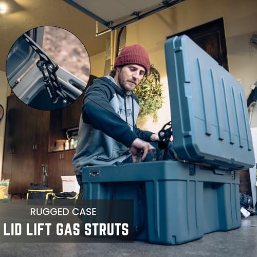 Roam Rugged Case Cargo Box - Rooftop Cargo Carrier Camping Gear Storage Box - Truck Bed Organizer - Overlanding Gear Truck Bed Storage Camping Storage, LLDPE Shell Lockable Storage Box