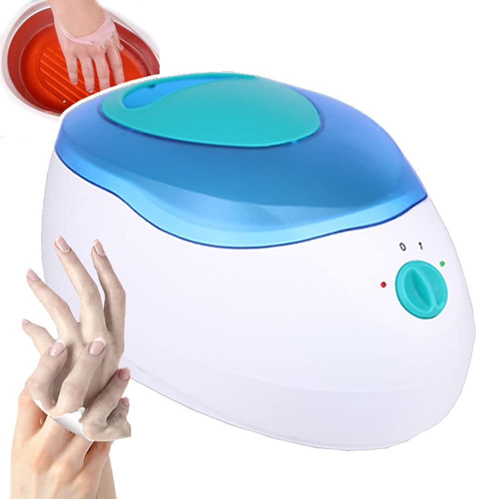 Paraffin Wax Bath Machine, 200W Paraffin Baths 3L for Hand and Feet, with Heat Shield, Cares for Rough Dry or Stressed Skin, Encourages Blood Flow, For Home Use Beauty Salon,Blue