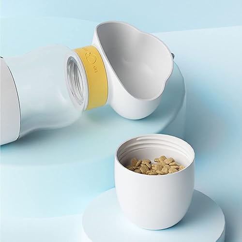 Miniatura 6 de Dispensador de agua portátil para mascotas, botella de agua para gatos y gatos, 1 unidad (350 + 6.8 fl oz, blanco)