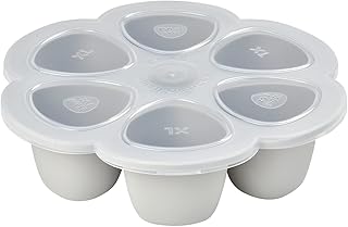 BEABA Multiportions Silicone Baby Food Storage Container, Baby Food Containers, Food Storage Container, Snack Containers, Baby Essentials, 3 oz, Cloud