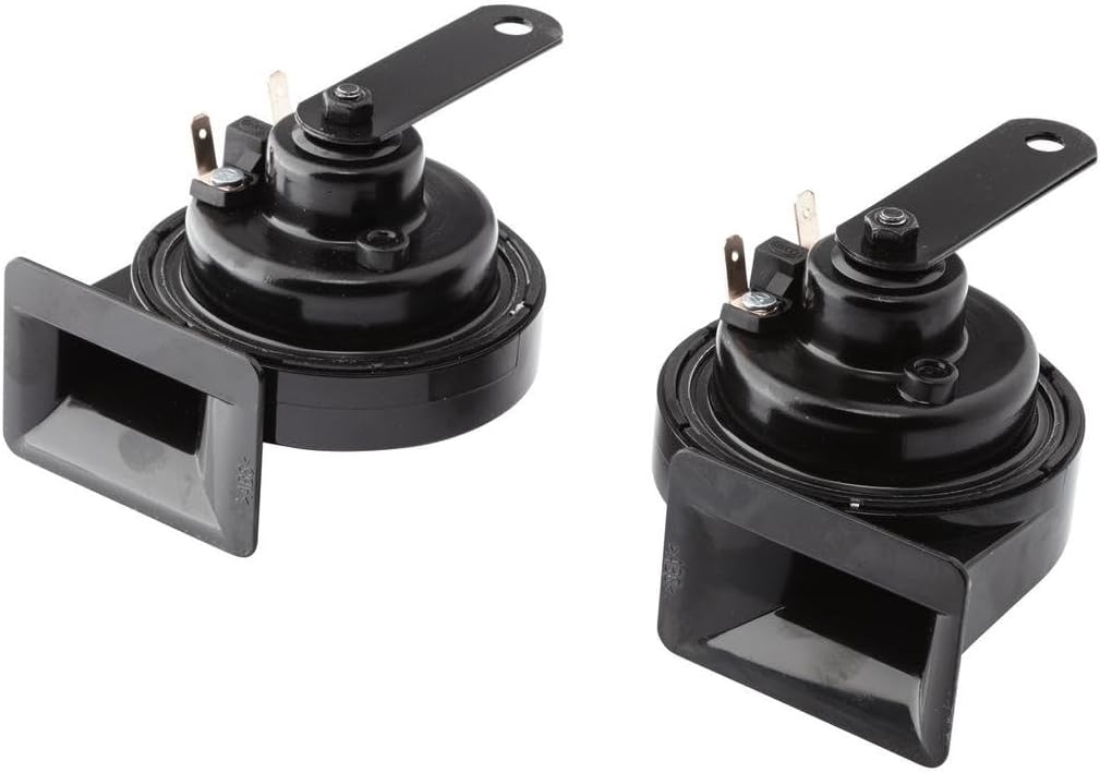 940800821 24V BX Trumpet Horn Kit for Passenger Car (Black, Universal Fit)
