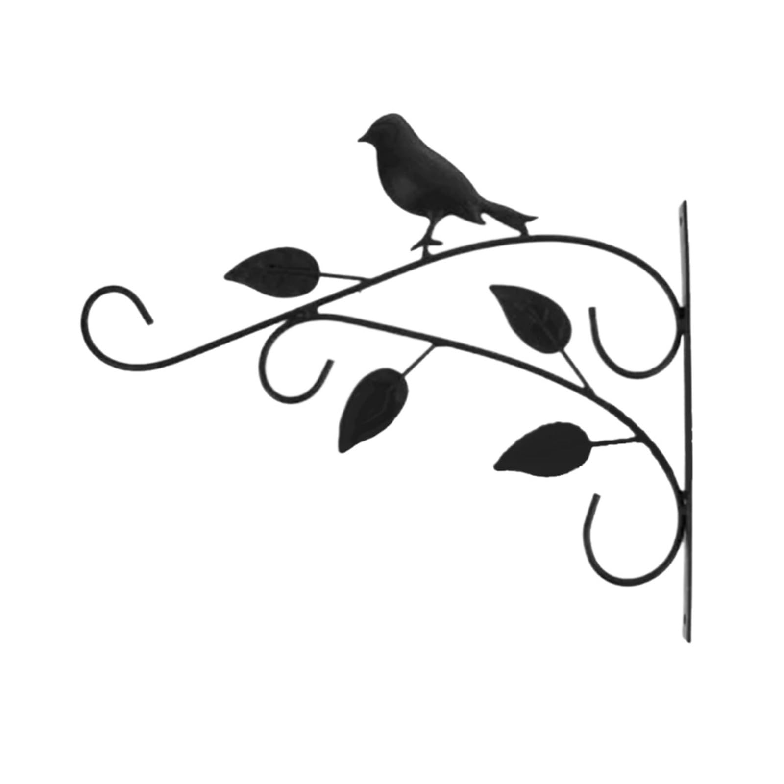 Huwoyg Black C 2Pcs Hanging Basket Brackets Wall Mounted Metal Plant Hanger For Bird Feeders Flower For Plants(Black C)
