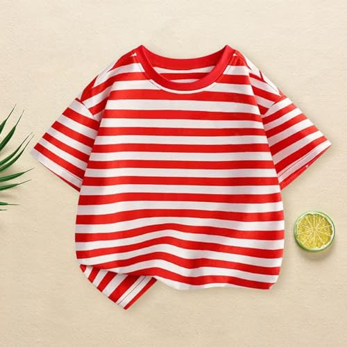 Boys Girls Striped Shirt Short Sleeve T-Shirts Toddler Summer Stripe Tee Top Kids Casual Crew Neck T Shirt Blouse2