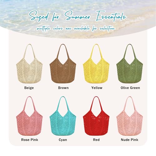 Bolso de playa tejido a ganchillo personalizado, ligero, para verano, fiesta de despedida de soltera, vacaciones y viajes miniatura 4