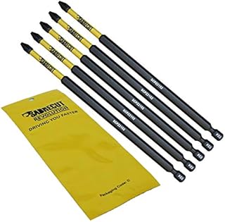 5 x SabreCut SCPZ2152_5 152mm PZ2 Magnetic Impact Screwdriver Driver Bits Set Pozi Pozidrive Heavy Duty Compatible with Dewalt Milwaukee Bosch Makita and More