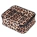 OXYTRA Travel Makeup Bag Leopard Print PU Leather Cosmetic Bag Organizer for Women- Portable Multifunction Toiletry Bags with Adjustable Dividers (Leopard Print)