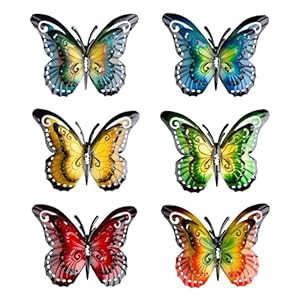 Metal Butterfly Wall Decor-6.5" Outdoor Fence Wall Art Decor Suitable for Garden Patio Balcony Metal Butterfly Wall Decor 65 Outdoor Fence Wall Art Decor Suitable for Garden Patio Balcony