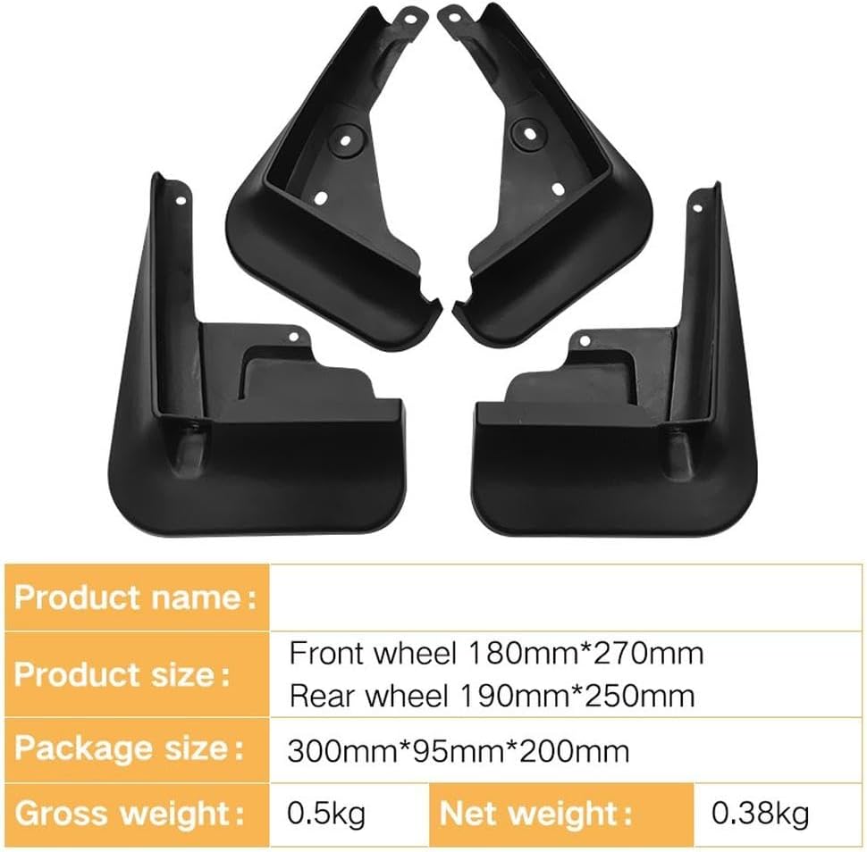 Car Splash Proof Front Rear Splash Guards Mudguards For Toyota Corolla 2020-2025 US Version 4Pcs/Set Anti-mud Fenders
