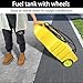 biosp 14 Gallon Fuel Caddy On-Wheels, Portable Fuel Storage Tank with Electric Transfer Pump 12V (for Diesel, Gasoline), Diesel Fuel Container Storage Can with 8.5Ft Hose for Cars