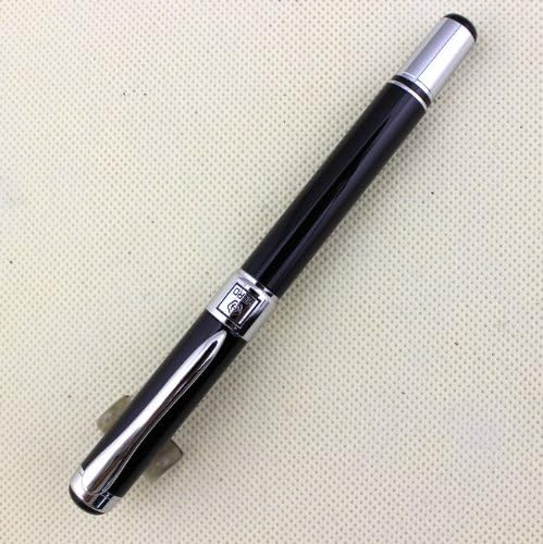 Gullor Luxury Hero Fountain Pen 1017 Black & Silver Advanced Iridium Nib Medium