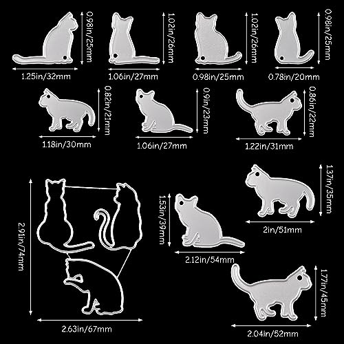 URROMA 13 PCS Cat Cutting Dies Metal - Image 2
