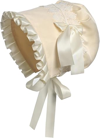 Womens Mob Cap Victorian Housemaid Bonnet Pilgrim Hat Colonial Costume Accessory