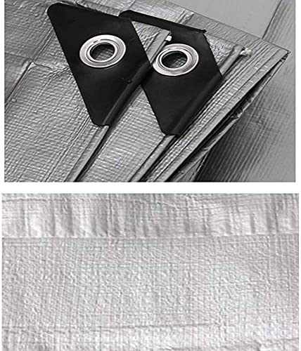 PLMOKN Externe waterdichte handdoek -UV Winter Antivriesbescherming Cover voor Pool Polyethyleen Occhello Metallic Outdoor Pergola, 17 Afmetingen (Kleur: Zilver, Grootte: 3x5m) - Image 5