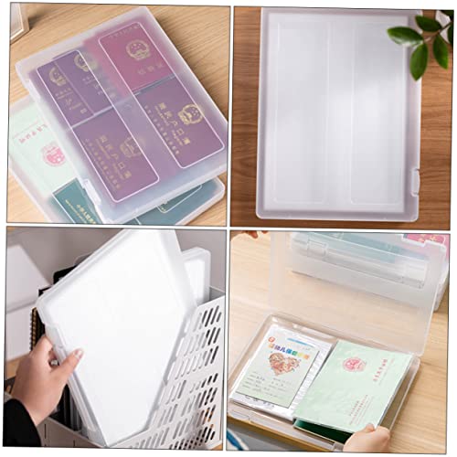 Operitacx 2 Peças Caixas Caixa De Armazenamento De Arquivo Recipiente De Plástico Recipiente Transpa