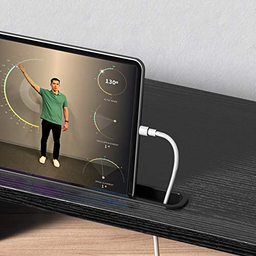 LORYERGO Triple Monitor Stand - Dual Monitor Stand w/ 2 Slots for Phone & Tablet, Length and Angle Adjustable Monitor Riser, Laptop Stand for Computer, Screen, Tablet - Thumbnail 4