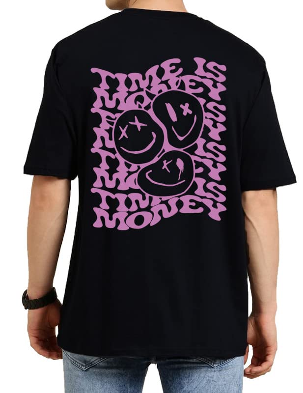 Rigo Camiseta estampada con hombros descubiertos para hombre de talla grande
