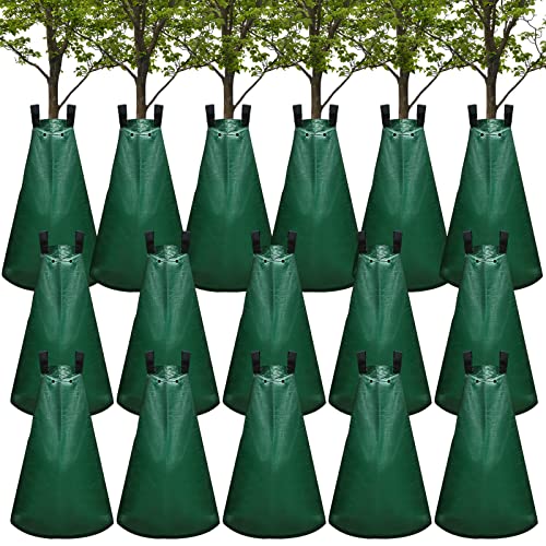 Riakrum 16 Pack Tree Watering Bags, 20 Gallon Water Bags for Trees