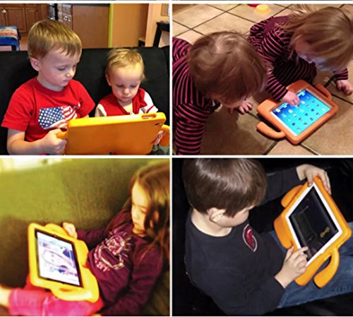 Capa iPad New iPad Air Infantil À prova de choque para crianças Suporte Braçinhos Rosa