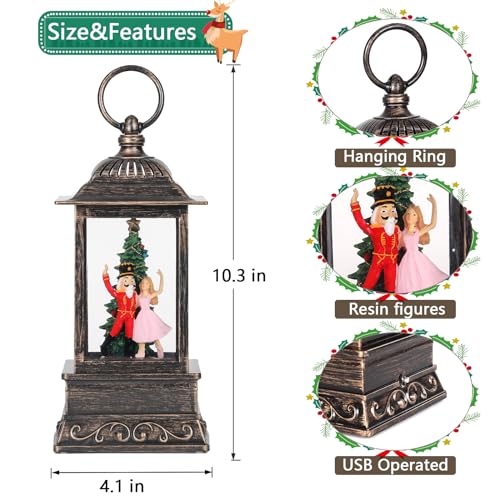 Linterna musical de Navidad con temporizador y luces LED USB 4